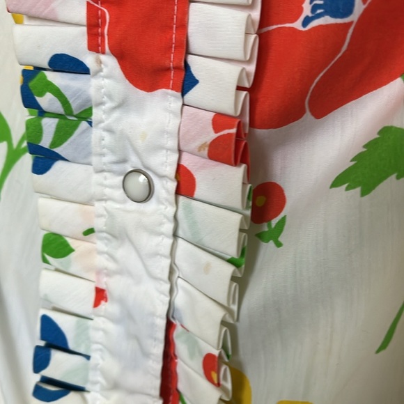 Vintage snap-button floral dress/house coat - Picture 4 of 4